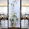 艺术玻璃背景墙雕刻玻璃，过道屏风隔断背景，竹子图富贵竹