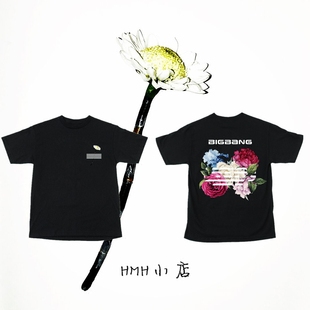 Bigbang权志龙GD同款花路专辑男女短袖纪念T恤圆领夏季应援衣服潮