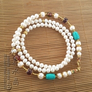 天然珍珠项链 金色泰国佛牌挂链可定制其他款式不掉色配件