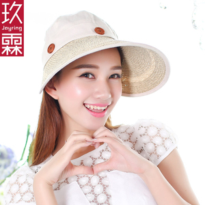 春夏女童全棉儿童戴渔夫帽子4-8岁小女孩盆帽