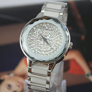  玛丽莎melissa 手表 水晶多切面 镶钻 陶瓷表带女时装表