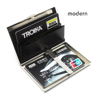 德国Modern创意卡盒 不锈钢钱夹银行信用卡夹金属防盗刷卡包钱包