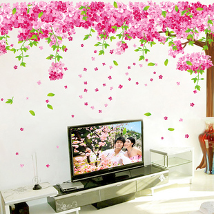大型墙贴纸浪漫樱花树客厅电视墙卧室装饰品