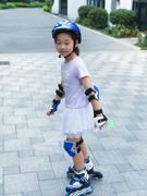 HK儿童轮滑鞋全套装旱冰小孩溜冰鞋男女滑冰单直排轮头盔护具男女