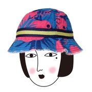 外贸出口迷彩纯棉布渔夫帽，女孩大童女士小头围，盆帽街头时尚潮人