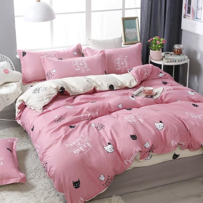 床笠四件套纯棉床罩式床垫防尘保护套宿舍床单三件套