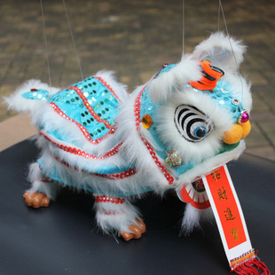 中国特色民间传统舞狮工艺品 大号木偶狮摆件装饰 送老外新年礼物