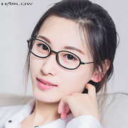 tr90镜架女文艺椭圆形眼镜框女韩版潮复古个性小脸近视眼镜架细腿