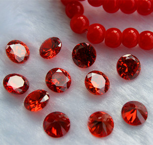 高亮全透明红色锆石，diy饰品贴钻补钻美甲，钻闪钻圆形钻镶嵌