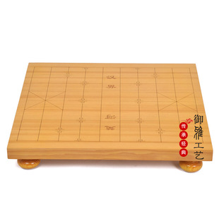 御雅新榧实木中国象棋盘激光刻线，中式棋墩棋桌自然木纹