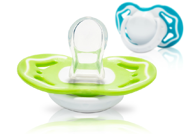 婴儿安抚奶嘴全硅胶带盖安睡搞笑初生新生儿宝