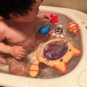 宝宝洗澡玩具小猫捞鱼儿童婴儿戏水玩具漂浮软胶喷水捏捏叫套装