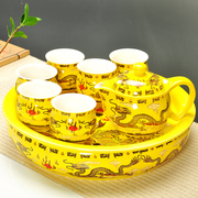 双层杯子防烫功夫茶杯茶具，套装整套陶瓷，茶盘茶具茶壶双层茶杯