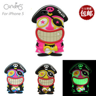 Candies 潮男iphone5s手机壳 个性苹果SE1代外壳 保护套硅胶海盗小丑