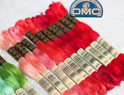 法国dmc绣线25#红色系青木和子，日式花草绣常用色(常用色)套装立体刺绣