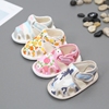 夏季婴儿凉鞋3-6—12个月男女包头鞋子软底学步鞋0-1-2岁宝宝布鞋