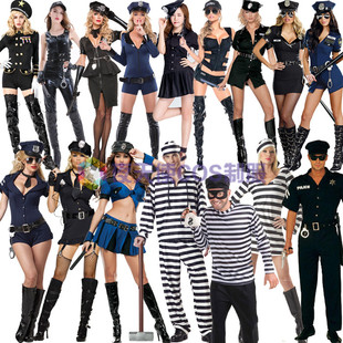 女警装酒吧夜店派对ds演出服装万圣节男女警察服装制服角色扮演