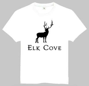 Elk Cove T-shirt 动物麋鹿 T恤 欧美潮流T恤 白色 短袖麋鹿T恤
