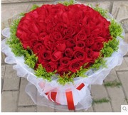 爱你一生 上海鲜花速递红玫瑰99朵同城花店送花圣诞节情人节订花