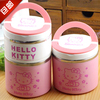 hello kitty保温桶不锈钢饭盒韩国卡通餐具学生多层圆形提锅袋