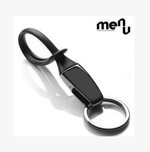 丹麦menu黑钛汽车钥匙扣，创意钥匙链精致车用钥匙扣