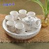 整套双层茶杯陶瓷，茶具隔热景德镇青花瓷，茶壶茶杯茶海茶盘套装