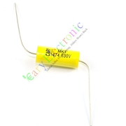 630v发烧无极铜脚音频，音响0.47uf黄色，穿心轴向胆机耦合薄膜电容