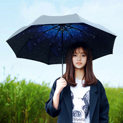 cmon星空小黑伞晴雨伞，两用折叠创意，太阳伞女黑胶遮阳伞防晒紫外线
