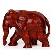 东阳木雕红木大象木雕摆件 木头雕刻工艺品创意客厅26cm实木质象