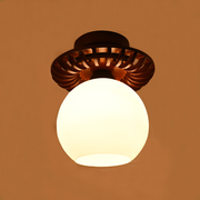 美式欧式吸顶灯实木走廊灯具过道灯北欧地中海阳台灯玄关吸顶灯