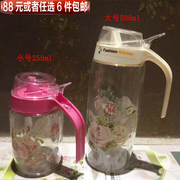韩国耐高温加厚玻璃，印花油壶调料壶醋壶壶醋瓶油瓶调料瓶