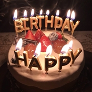 儿童创意宝宝周岁生日蜡烛蛋糕蜡烛happy birthday字母蜡烛套餐