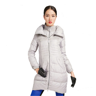 艾尚雪冬季韩版女中长款加厚立领羽绒服修身双层领保暖外套女