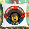 乐高大电影LEGO英雄传积木玩具幻影忍者坐垫座垫抱枕头毛绒靠垫子
