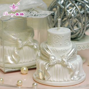 婚庆结婚用品婚礼蜡烛 浪漫创意回礼 蛋糕装饰 婚纱蛋糕蜡烛
