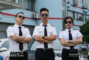 成人空军空姐空少服装女飞行员制服长袖男机长时装表演演出服