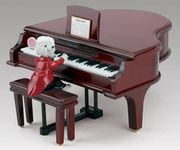 GOLD LABEL COLLECTION琴键可动琴谱感应弹奏木质钢琴八音音乐盒