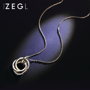 ZEGL圆环毛衣链女长款项链2023年潮配饰链子小众挂件卫衣装饰
