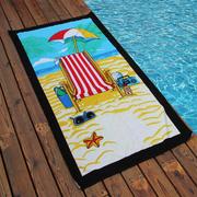 沙滩毛巾垫泳池游泳吸水成人，运动旅游舒适柔软卡通浴巾男女浴巾
