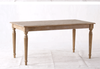 欧式新古典(新古典)实木，餐桌椅做旧复古松木餐桌，高档家用圆腿造型长方桌子