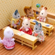 森贝尔家族日本正版，日本儿童女孩仿真过家家玩具套装课桌a3