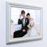 欧式实木相框挂墙照片框12 18 24 30 36寸婚纱照结婚照加照片冲印