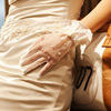 新娘婚纱手套短款蕾丝冬季保暖结婚礼服头纱配饰白色薄款2020