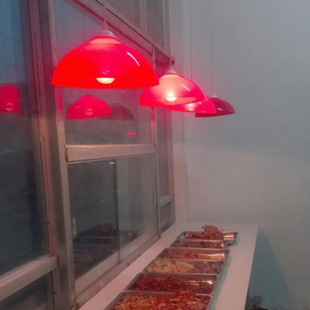 简约餐吊灯卤菜店塑料红色肉食熟食罩水果灯罩超市灯生鲜蔬菜灯罩