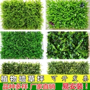 仿真植物墙绿植草坪人造草皮，塑料假草坪，背景花墙绿色壁挂尤加利
