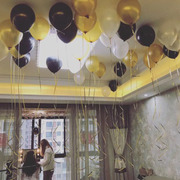 黑金气球生日装饰少女心卧室浪漫装饰男朋友生日惊喜布置成人生日