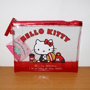 日本SanrioHello Kitty 透明筆袋手拿包化妝包收納包女包