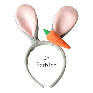 兔耳朵发箍王俊凯同款狐狸耳朵发饰，迪士尼乐园游玩表演头箍