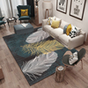 北欧抽象客厅地毯现代简约美式茶几垫卧室床边样板间耐脏水洗