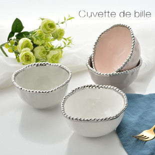欧式风格色釉陶瓷餐碗 美食碗 马卡龙色碗水果沙拉碗饭碗汤碗瑕疵